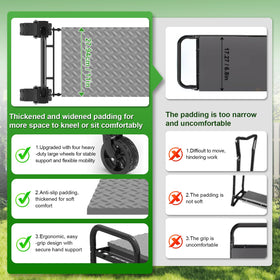 NIUXX all-terrain wheels grip wet grass for smooth movement.