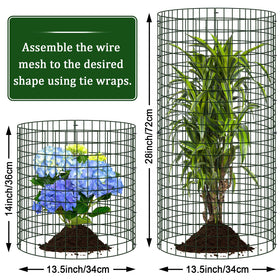 Niuyhe 14-inch diameter cage protecting a seedling bed in the garden.