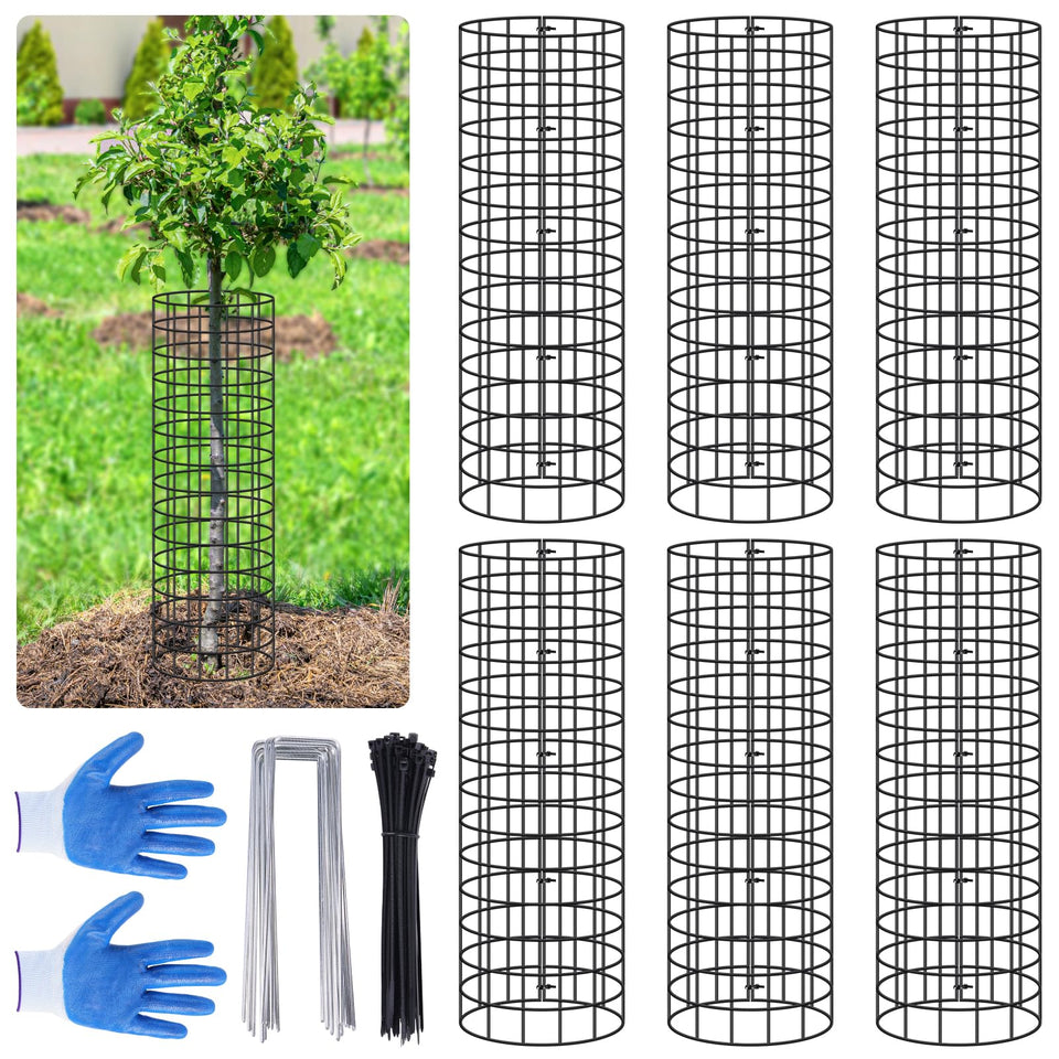 Niuyhe 6Pcs tree trunk protector 16.5 inch guards shield saplings from gnawing