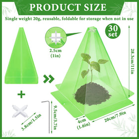 Niuyhe assembled cloche covers fit seedlings quickly and stay in place.