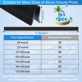 Niuyhe coping strips on a 15x30 oval pool showing easy installation