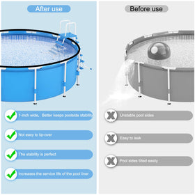 Niuyhe coping strips on a 16x24 oval pool illustrating durable edge support