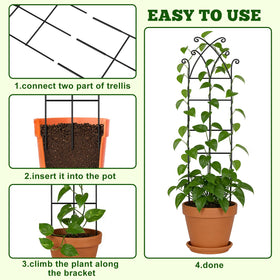 Niuyhe easy-install trellis requires no tools, quick setup for immediate plant support.