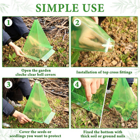 Niuyhe garden cloche protects plants from pests while letting sunlight through.