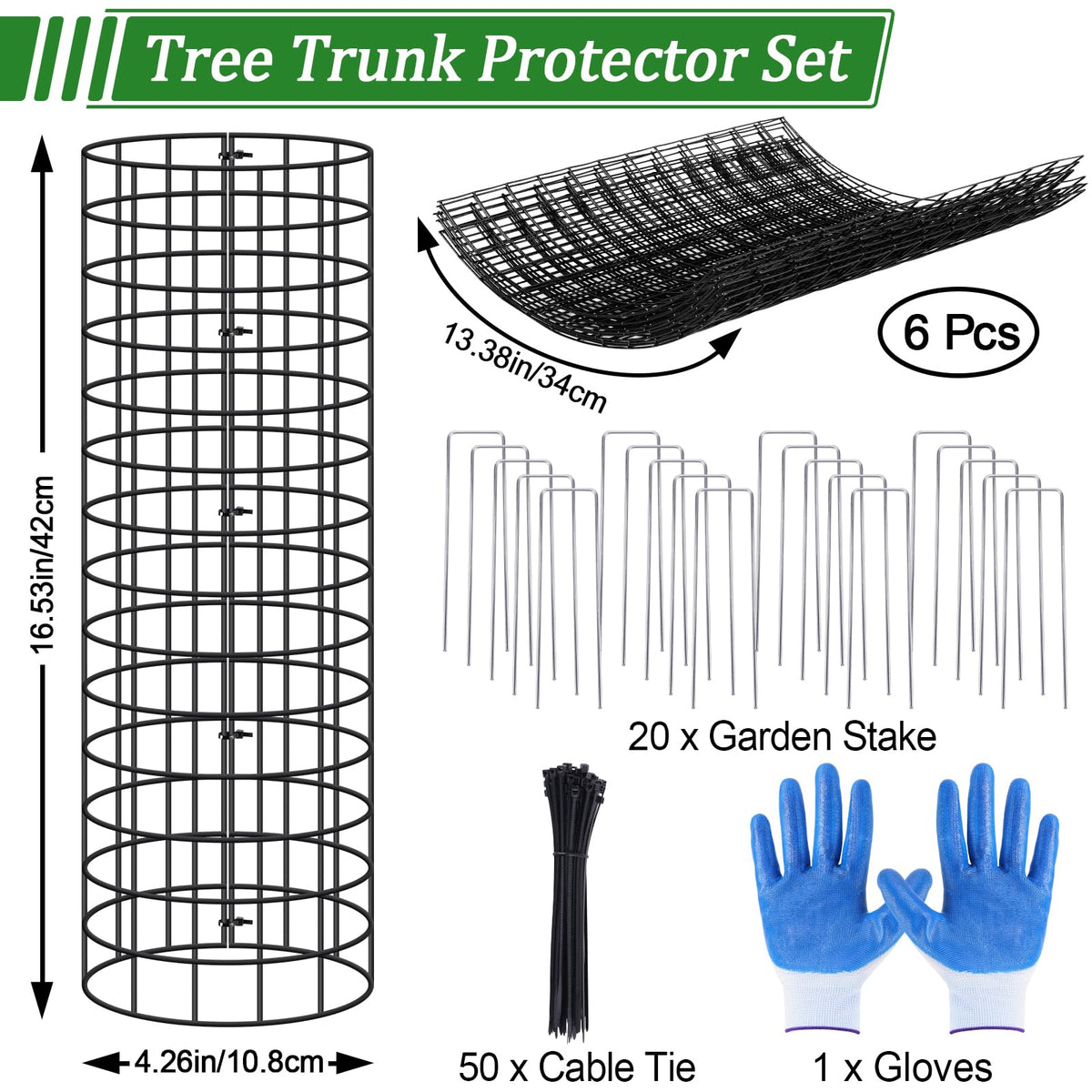 Niuyhe 50-pack zip ties for secure, fast installation of guards