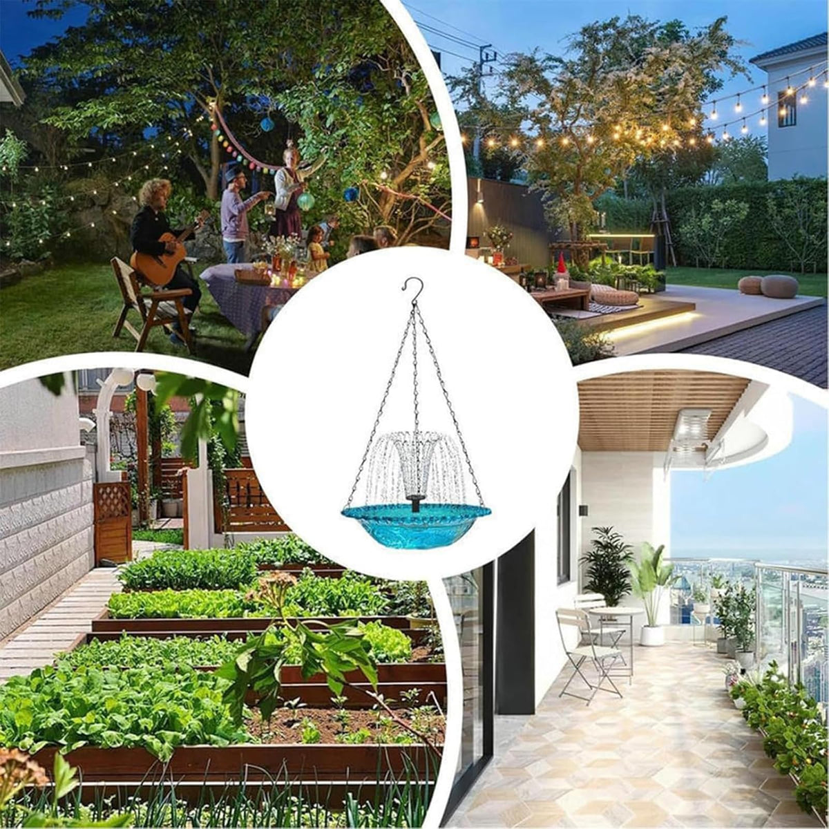 Nixegym bird bath fountain setup supports easy relocation.