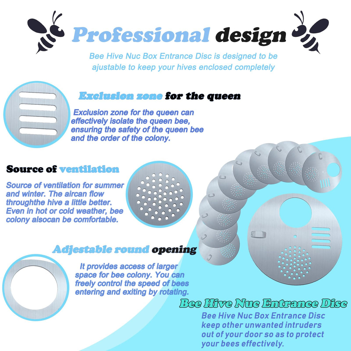 NIZEFEI adjustable design keeps hives enclosed while deterring intruders