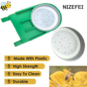NIZEFEI bee entrance feeder jar mount enables quick, clean jar attachment.