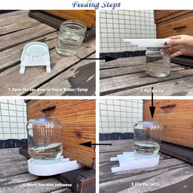 NIZEFEI bee feeder extended tray simplifies feeding inside the hive