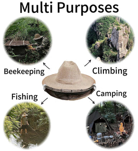 NIZEFEI beekeeper hat veil designed for easy use outdoors