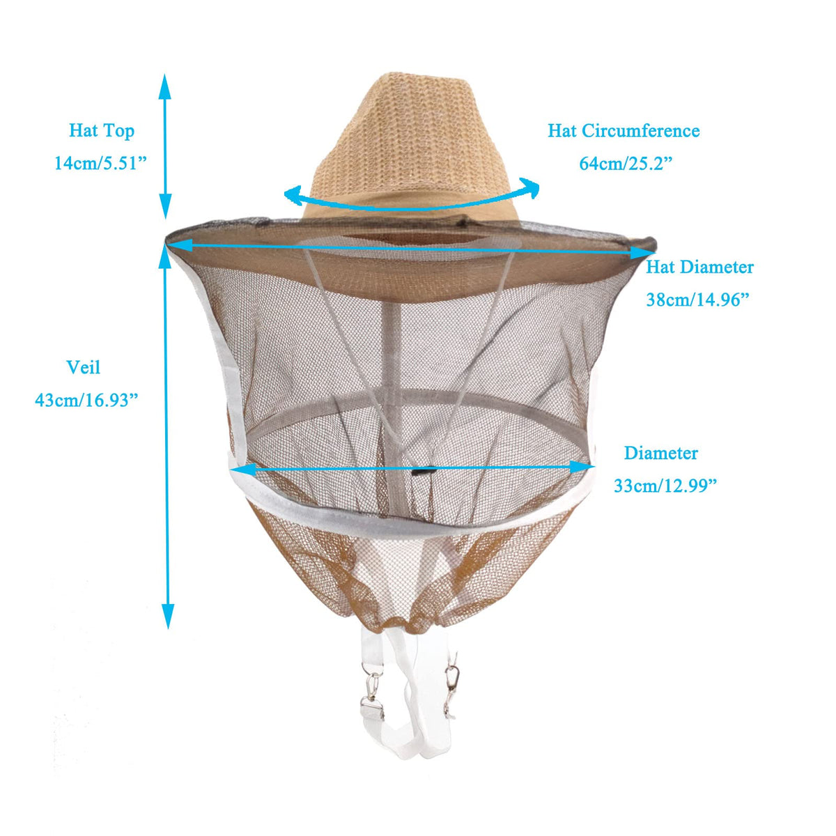 NIZEFEI hat's wide brim shields eyes while tending bees or gardening.