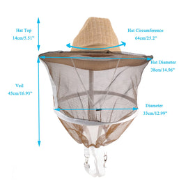 NIZEFEI hat's wide brim shields eyes while tending bees or gardening.