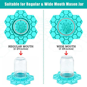 NIZEFEI dual-caliber design fits narrow and wide-mouth jars