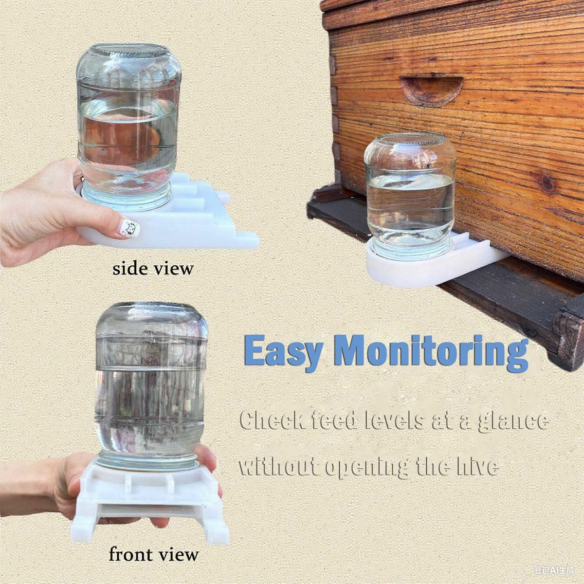 NIZEFEI jar compatible feeder works with common jars for versatility