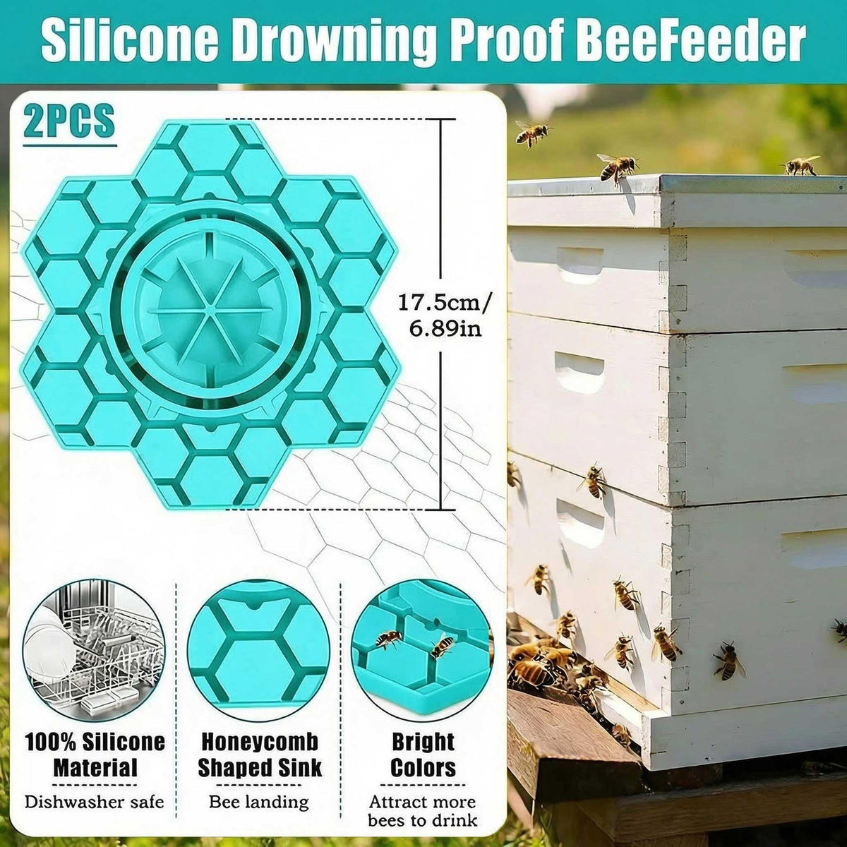 NIZEFEI small-diameter outlet promotes safe, slow water flow for bees