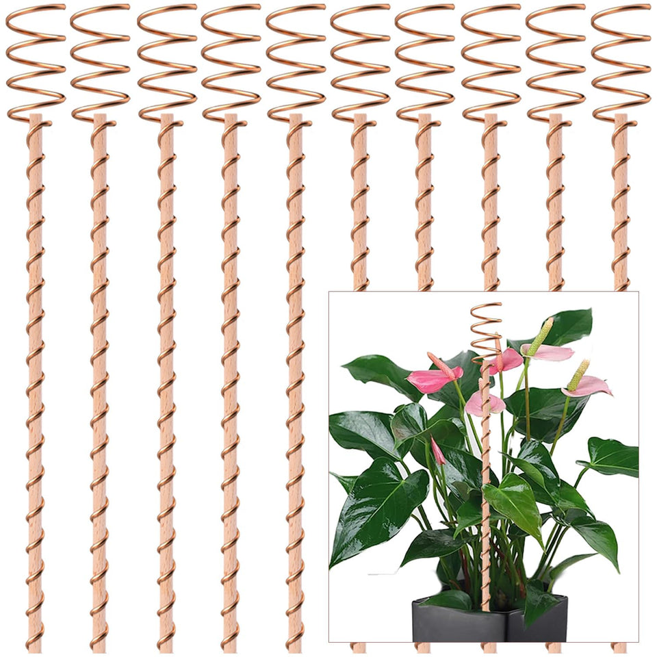 NizHome 10-pack electroculture plant stakes ready for garden use, promoting vitality.