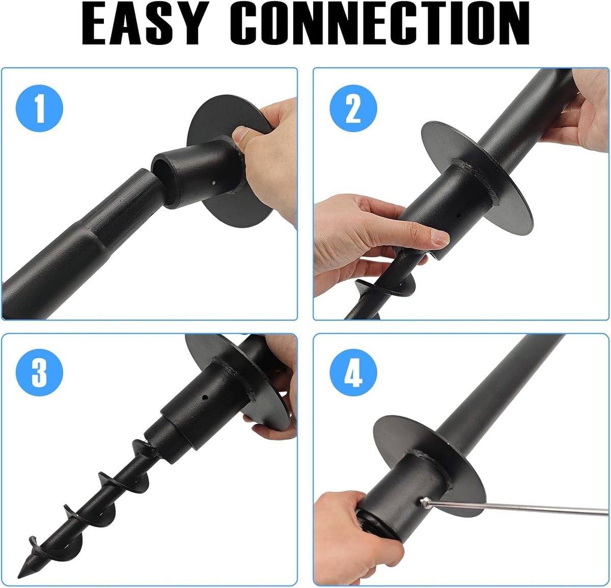 NlkeWbly screw-base stability provides secure anchoring on hard surfaces like concrete.