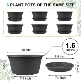 NNARRE 10-inch plant pot with drainage tray for mess-free watering.