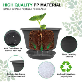 NNARRE 13-inch pot showing drainage holes to prevent overwatering