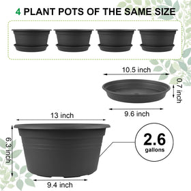 NNARRE plant pot with tray and drainage holes suitable for outdoor use