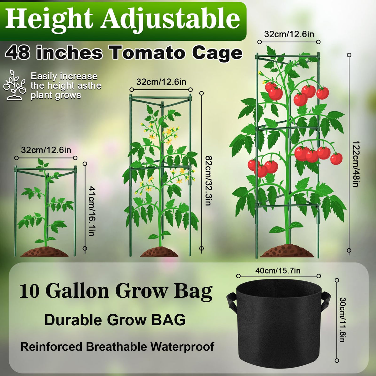 NNG 10 gallon grow bags are breathable and easy to relocate.