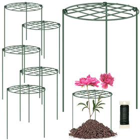 NNG six-pack peony cages with grid top provide sturdy garden support