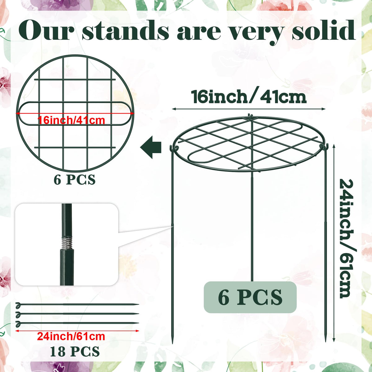NNG cage legs anchor into soil for stable ground hold.
