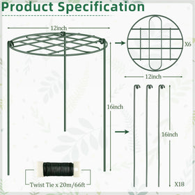 NNG six-pack grow-through supports with three legs for tall growth
