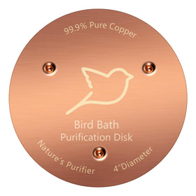 NNG birdbath copper disk purifies water naturally for a cleaner drinking bowl
