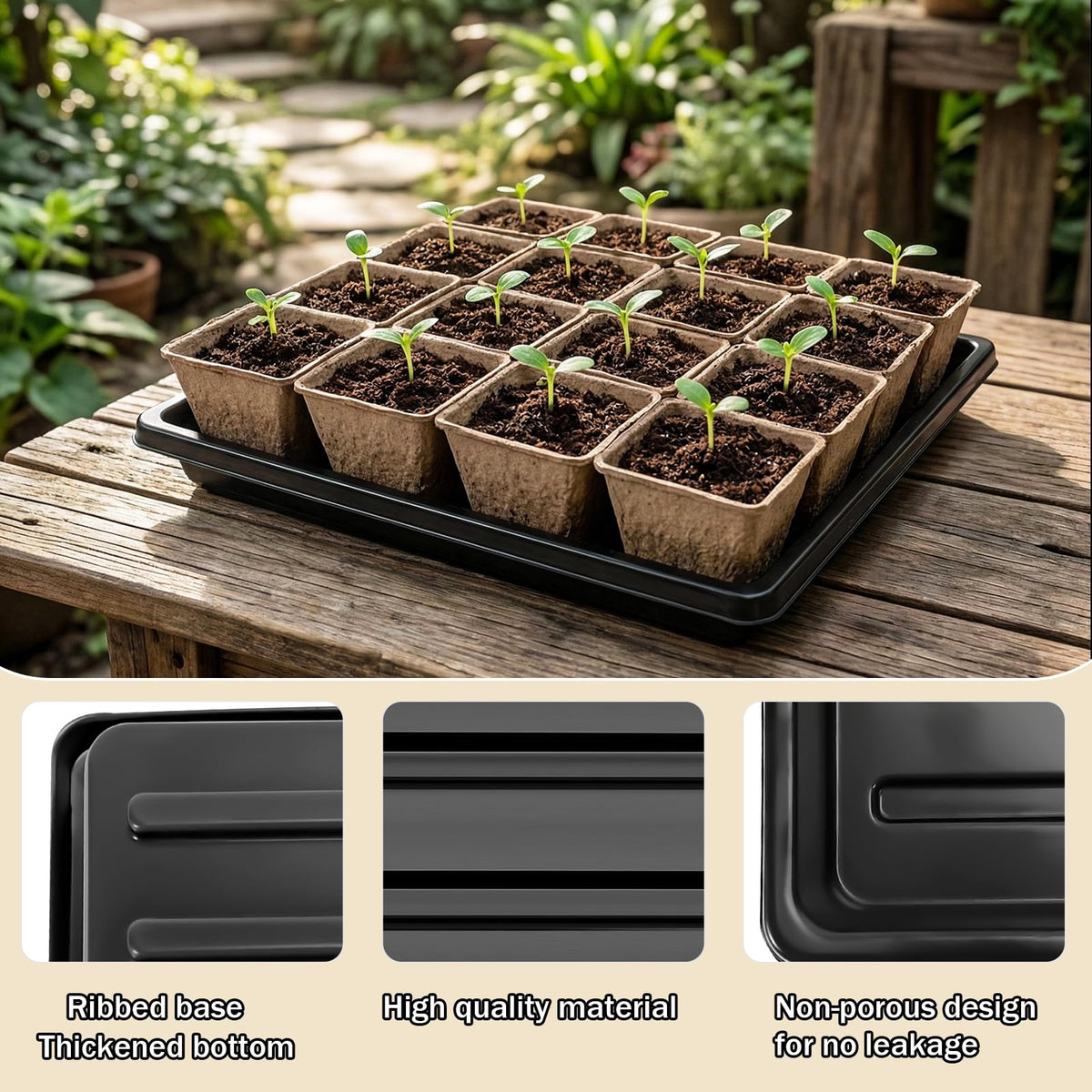 NNG compact design keeps trays secure for orderly growth.