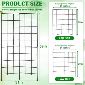 NNG foldable garden trellis angled setup in a narrow garden