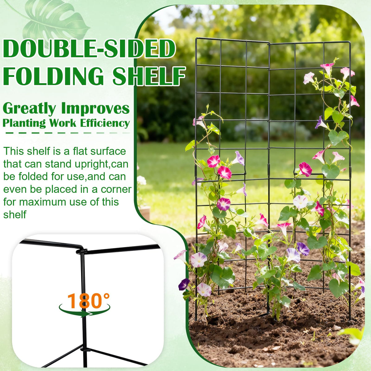 NNG metal garden trellis with anti-rust coating durability