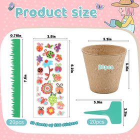 NNG paper mache pots 20-pack shown as sturdy, reusable starter pots.