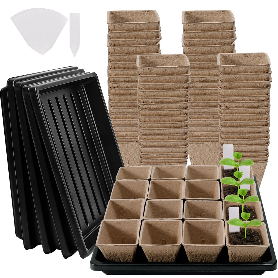 NNG seed starter tray with 90 peat pots for easy germination.