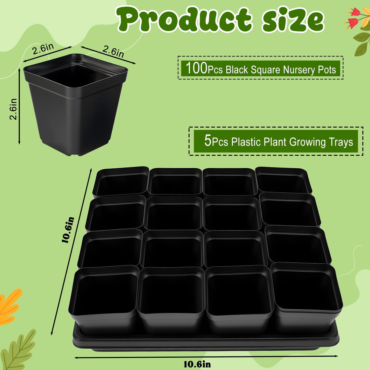 NNG seed starter tray set of 5 keeps seedlings organized