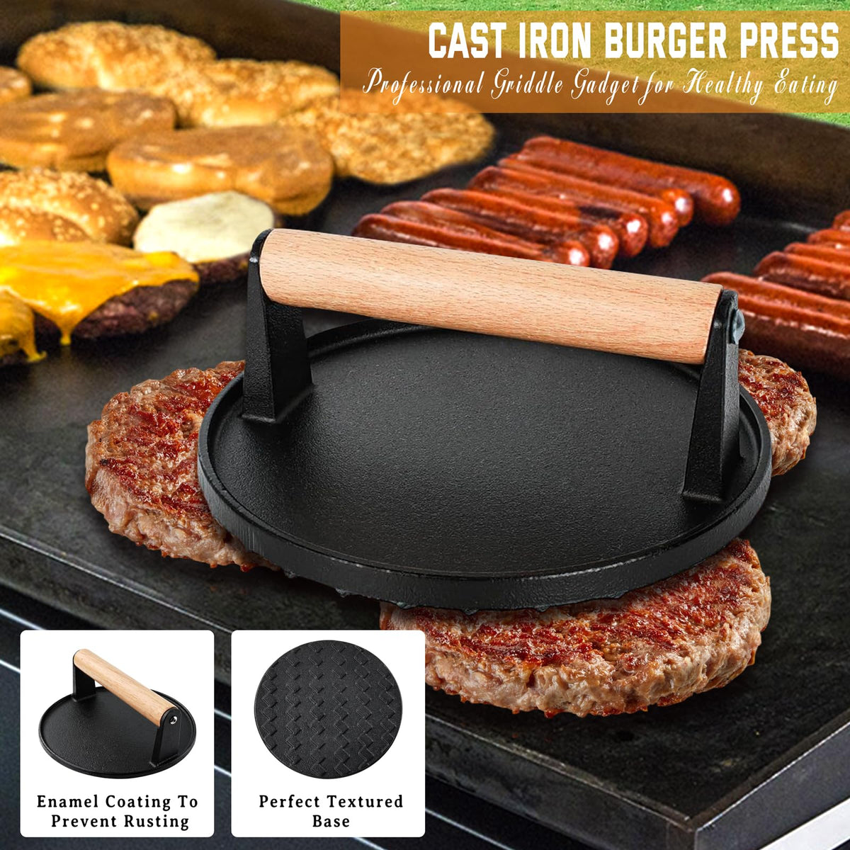 N NOBLE FAMILY 27Pcs griddle kit slotted spatula for draining juices while cooking