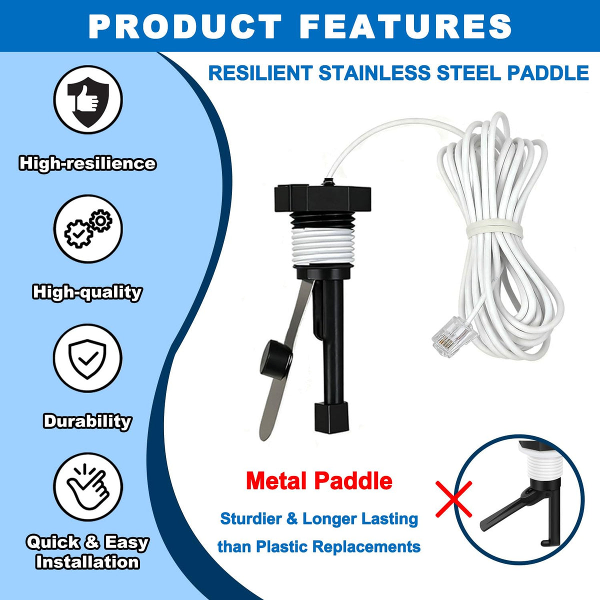 No-flow protection helps safeguard the salt cell during low flow.