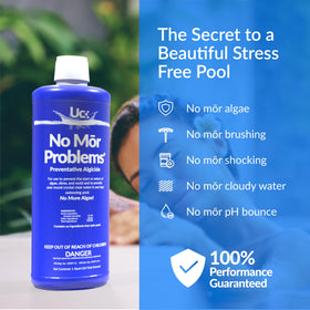 No Mor Problems label closeup highlighting usage directions and brand.