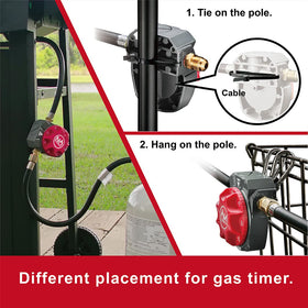 NO WORRIEZ outdoor grill with timer for safer grilling sessions.