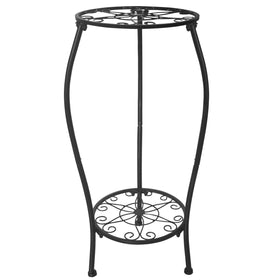 NOAMOO metal plant stand 2-tier indoor outdoor for versatile plant display.