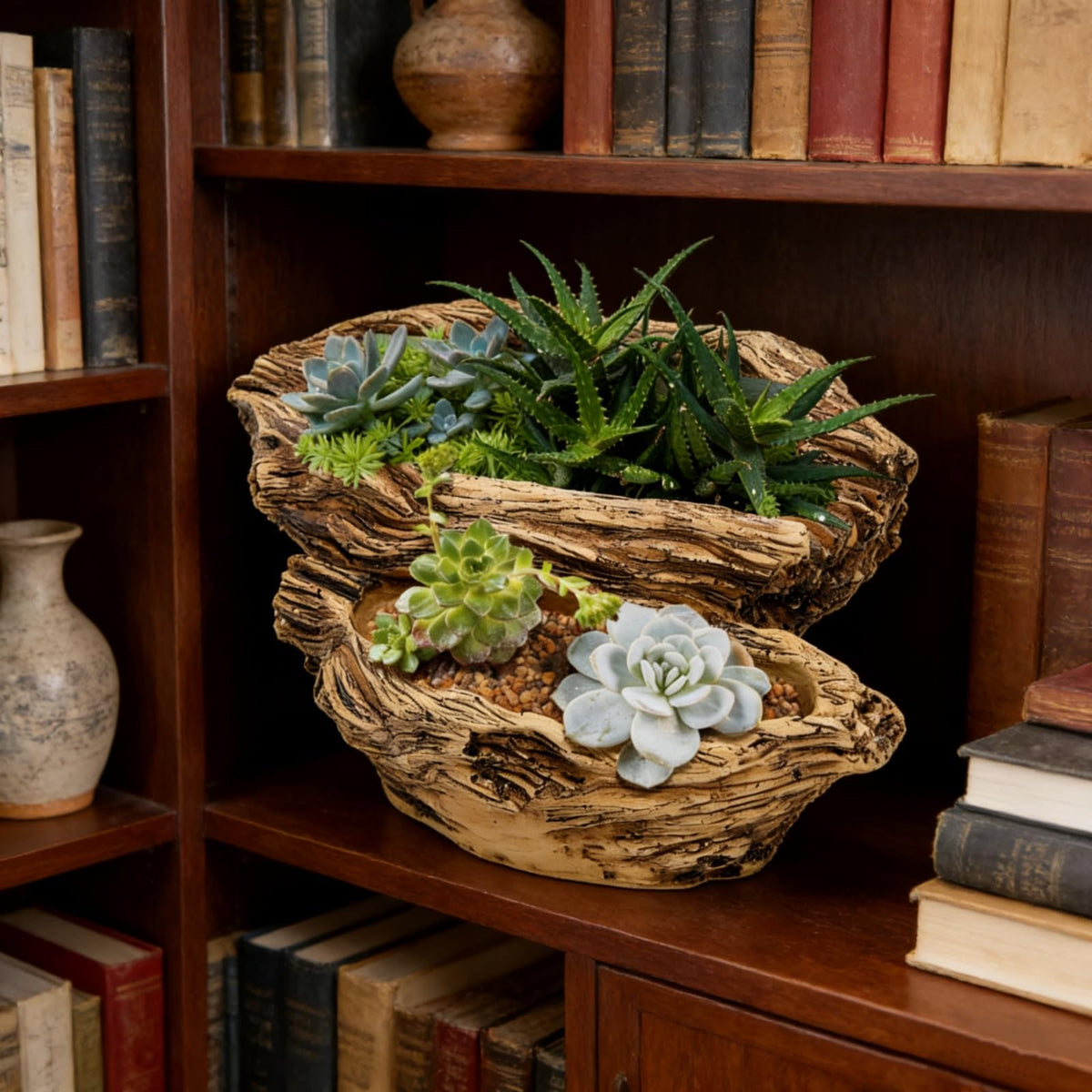 Noamus outdoor garden decoration pot blends rustic style with durability.