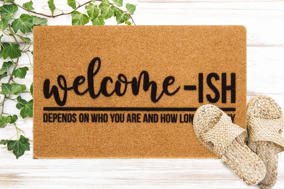 NociHah colorful design doormat with welcoming letters for doors