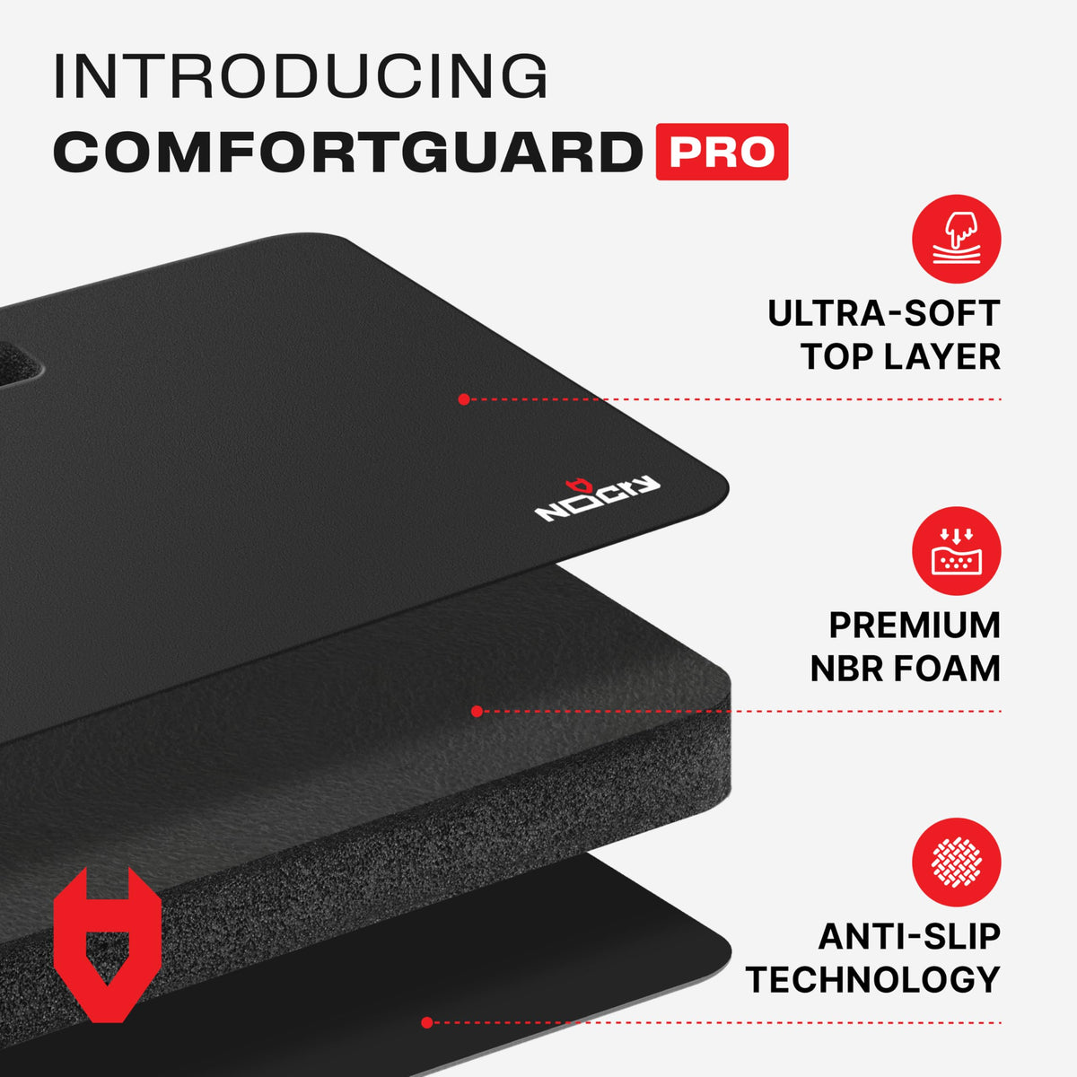 NoCry kneeling pad anti-slip bottom keeps you stable on wet surfaces during yard tasks.