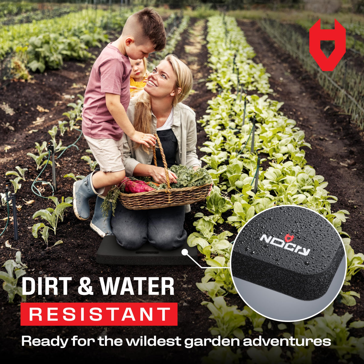 NoCry pad side profile shows rugged, versatile anti-fatigue design for hard surfaces.