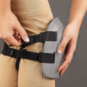 NoCry knee pads feature double straps for a secure, adjustable fit during gardening.