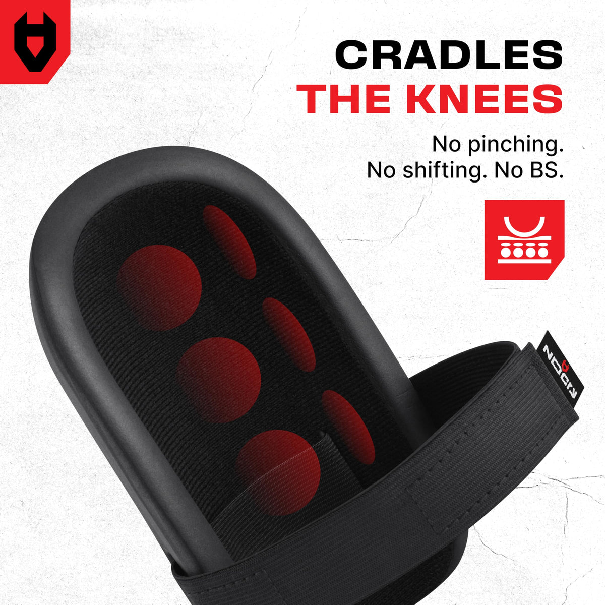 NoCry knee pads suit indoor and outdoor use on hard surfaces.