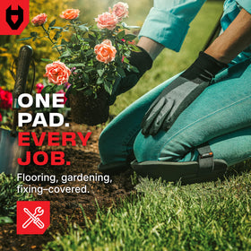 NoCry waterproof foam padding helps keep knees dry during damp outdoor tasks.