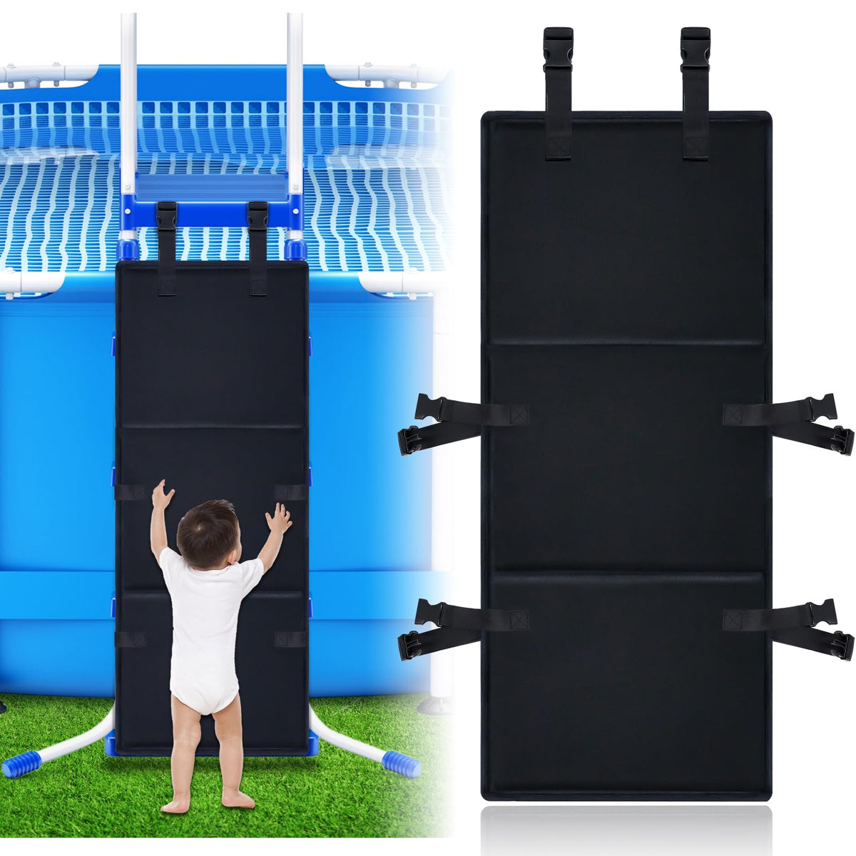 NODMIPNS pool ladder protector covers a 15x31.5 inch area for safer pool access.