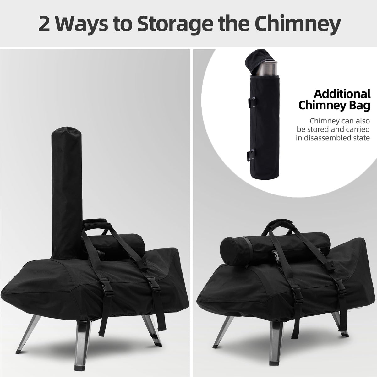 NOELIFE carry cover with top chimney storage for organized accessories