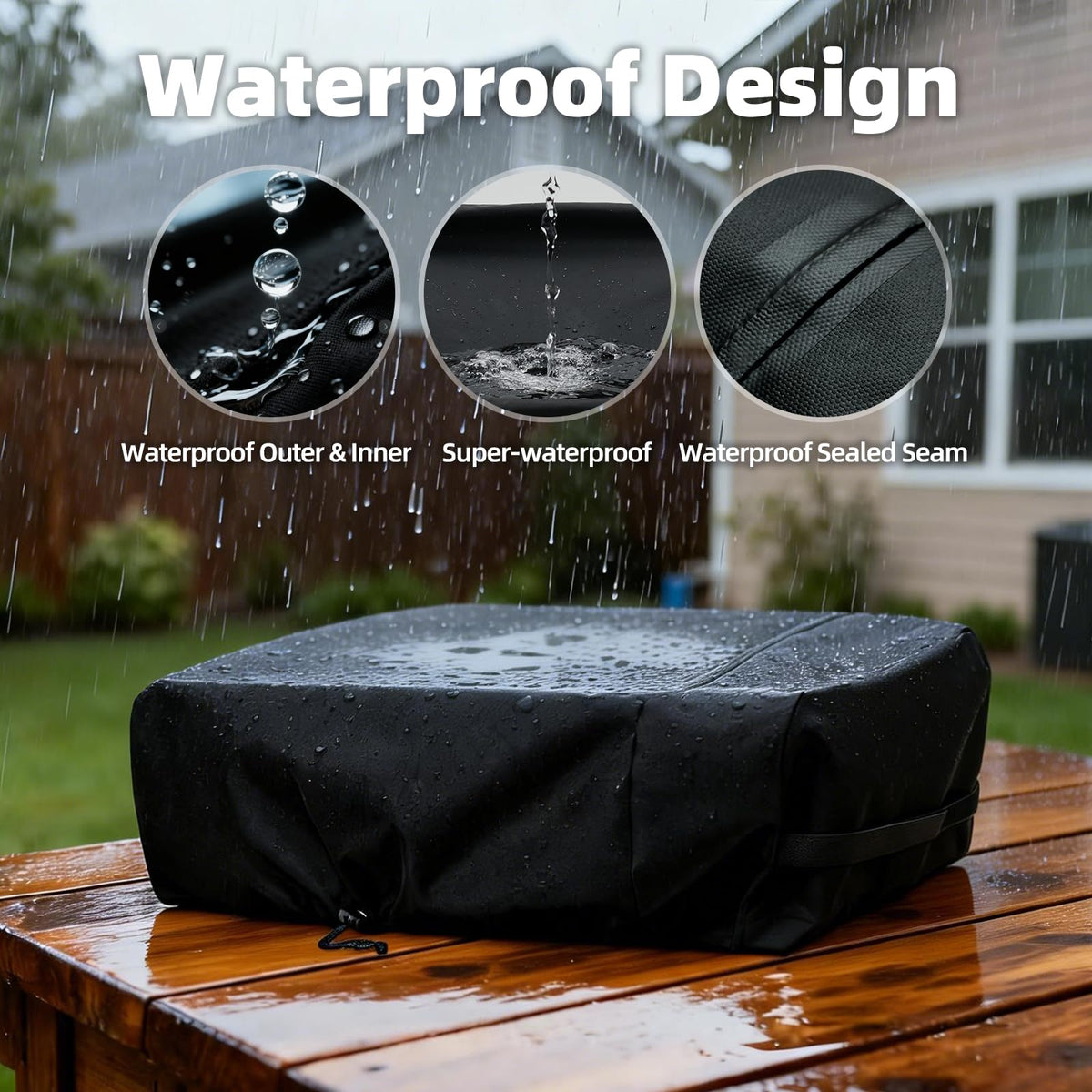 NOELIFE grill cover 600D fabric demonstrates durability for outdoor use.